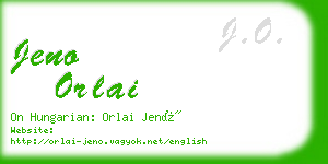 jeno orlai business card